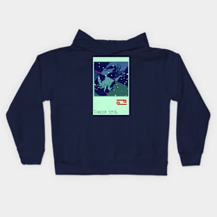 Cancer the Crab, Vintage Signs of the Zodiac Kids Hoodie